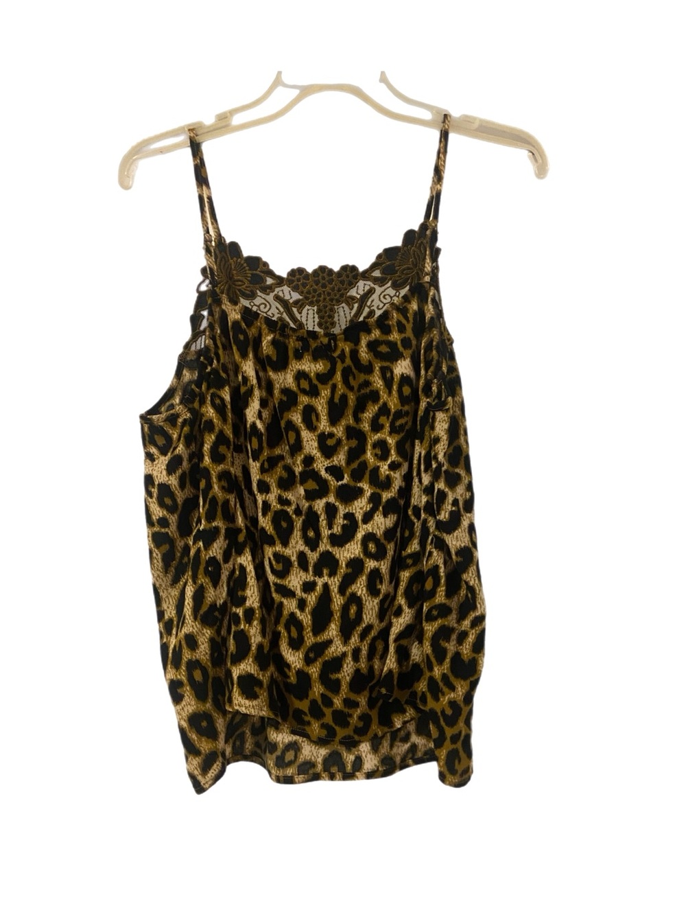 Maurices Leopard Print Lace-Trim Cami - Gold/Black